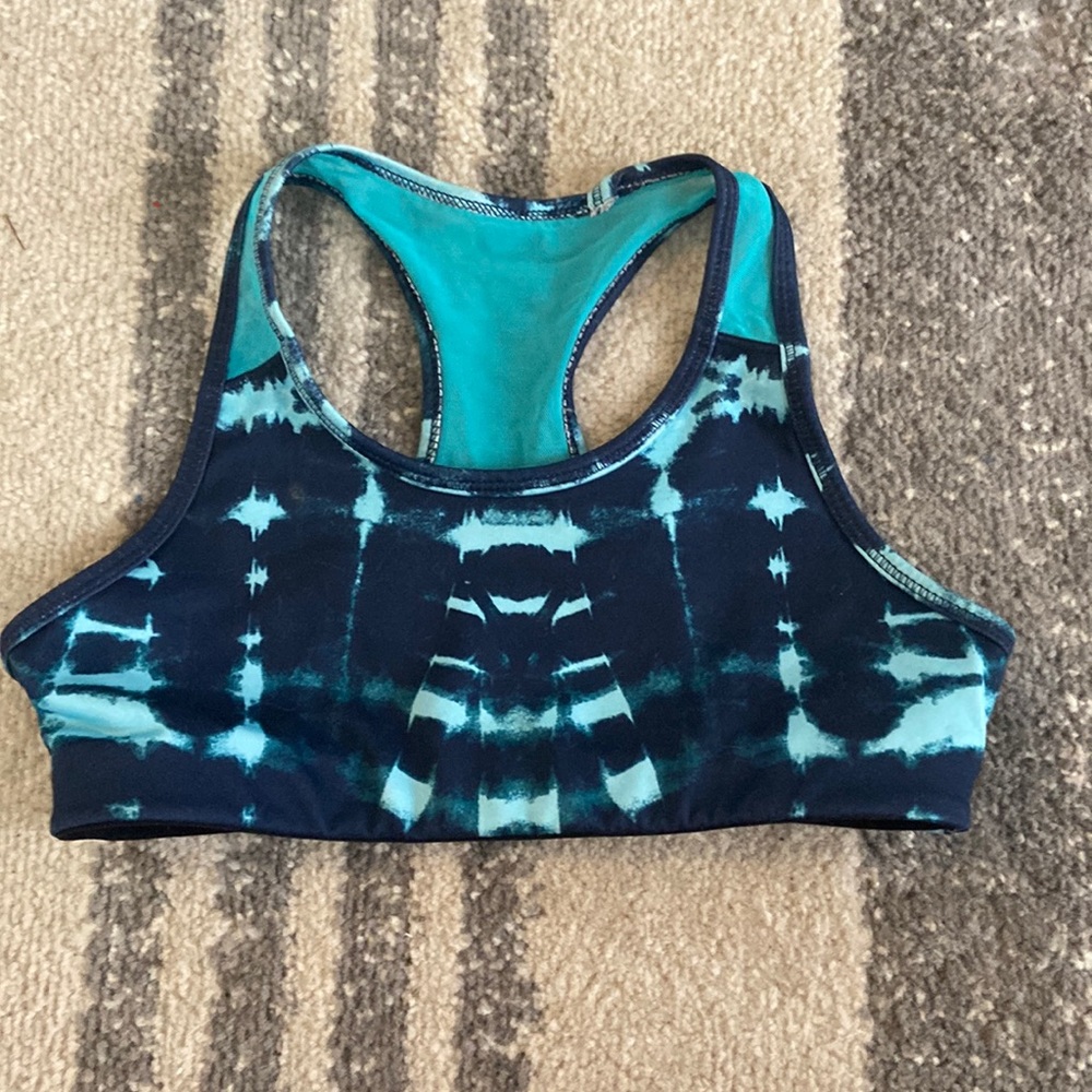 Blue Tye Dye Sports Bra